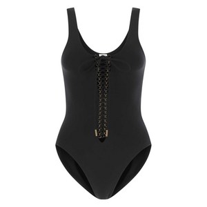 생로랑 생 로랑 사하리엔 레이스업 원피스 수영복, 블랙계열, Standard S(KR 55)