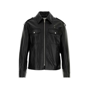 알렉산더맥퀸 아일렛 디테일 레더 재킷