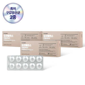 클리너리 오라밸런스 덴탈케어 구강 유산균, 30정, 24g, 3개