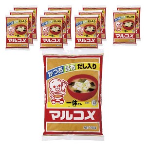 마루코메 잇큐상 가다랑어 다시마 육수 함유, 750g, 12개