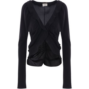 생로랑 크레이프 드 신 블라우스