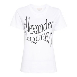 알렉산더맥퀸 로고 프린트 티셔츠, 화이트계열, Italy 40(KR 55)