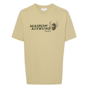 메종키츠네 레이싱 휠 프린트 티셔츠