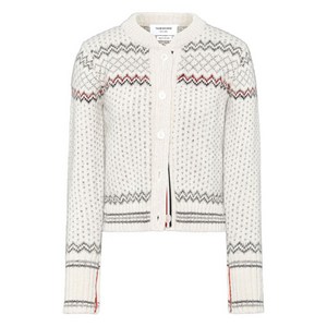 톰 브라운 페어 아일 니트 크롭 가디건