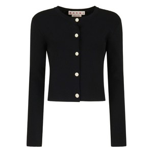마르니 버튼 프런트 긴소매 가디건, 블랙계열, Italy 46(KR 66-77)