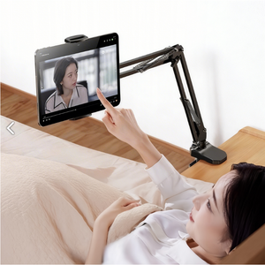SOTCAR 침대형 태블릿 핸드폰 거치대 강화형 + 집게 고무패드 베이스 아이패드/갤럭시탭/삼성 갤럭시 핸드폰 거치대