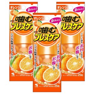 고바야시 씹어먹는 브레스 케어 오렌지 25정, 3개