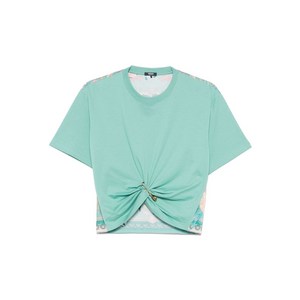 베르사체 장식 세이프티 핀 티셔츠