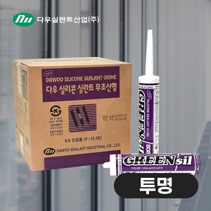 다우 그린실 808 무초산 실리콘 투명 1박스/25개(270ml), 25개