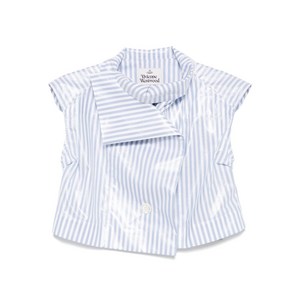 비비안웨스트우드 아너 셔츠, 화이트계열+블루계열, Italy 48(KR 77)