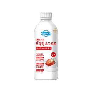 덴마크 드링킹요구르트 딸기 750mLx5병/대용량/무배, 5개, 750ml