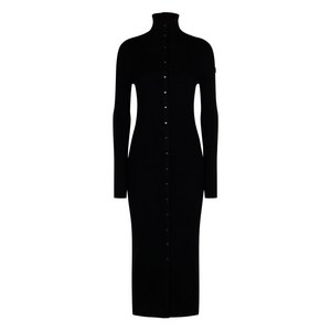 몽클레르 골지 니트 미디 드레스