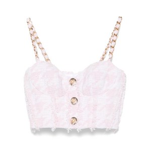 발망 트위드 브라렛 탑