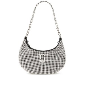 마크제이콥스 커브 크리스털 장식 로고 디테일 스몰 숄더 백