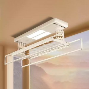 드라이핏 자동 빨래 건조대 전동 베란다 천정형 천장형 튼튼한 걸이 빨랫대 대형 접이식 수건, 스마트 크림화이트