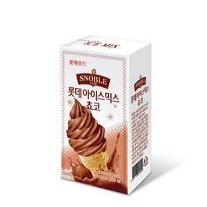 [BOX] 스노블 롯데 아이스믹스 초코 1L x 10ea [Lotte Snoble Icemix Choco], 10개