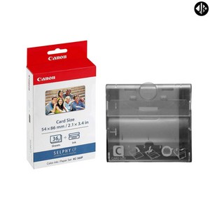 캐논 셀피 포토 프린터 인화지 KC-36IP + 카세트 PCC-CP400(벌크) 패키지