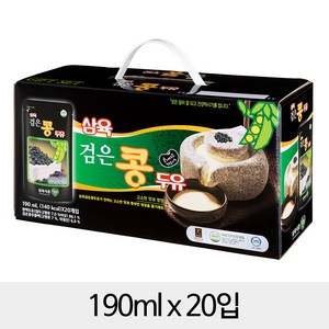 [KT알파쇼핑]삼육 검은콩두유 파우치 190mlx20입, 190ml, 20개