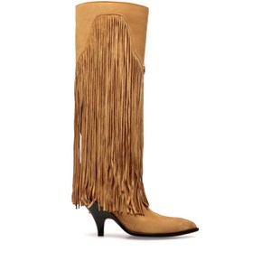 발리 프린지 스웨이드 부츠 40mm, Europe 37(KR 240), 브라운계열