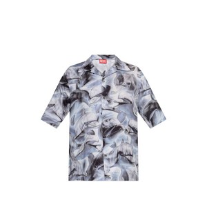 디젤 S브랙 돌핀 프린트 셔츠, 그레이계열+블루계열, Italy 46(KR 95-100)