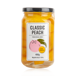 클래식 황도 복숭아 병조림, 1개, 490g