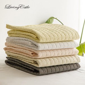 [국산] 리빙캐슬 여름 시어서커 누빔 침대 패드 논슬립 아이스크림, 블랙