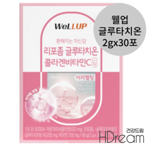 웰업 글루타치온 저분자 콜라겐비타민C 분말스틱 30p, 120g, 1개