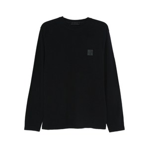 스톤 아일랜드 로고 패치 긴소매 티셔츠