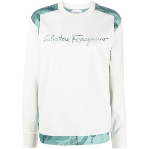 페라가모 로고 자수 스웨트셔츠