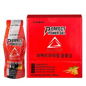 리뉴얼 코오롱 퍼펙트 파워젤 에너지젤 꿀홍삼, 12개, 40g