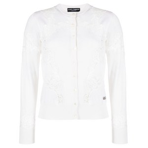 돌체앤가바나 레이스 패널 버튼 가디건, 화이트계열, Italy 36(KR 33)