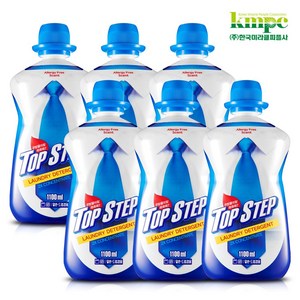 탑스텝 고농축 세탁세제 일반용 드럼용 겸용, 6개, 1.1L