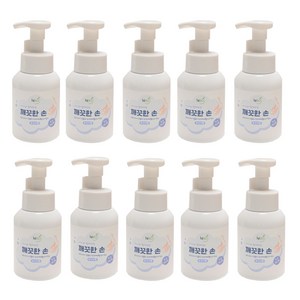깨끗한손 버블 핸드워시 손세정제 일반 본품 10개 각 300ml IN BIO, 파우더향