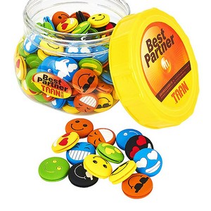 TAAN 이모티콘 댐프너 믹스 진동흡수 테니스 엘보링, 랜덤발송(임의 디자인)_1개