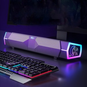 DS 2채널 RGB LED 게이밍 사운드바 고음질 블루투스 스피커