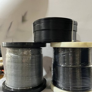 코팅와이어 PVC 3mm 4mm 5mm 자체생산 농자재 빨랫줄 인테리어, 검정, 1개