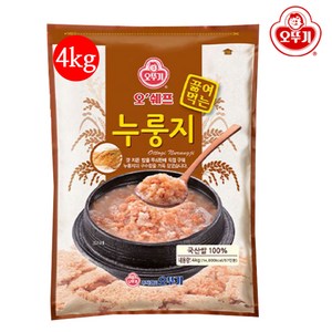 오뚜기 끓여먹는 누룽지 4kg 대용량 국산쌀 전통방식, 1개