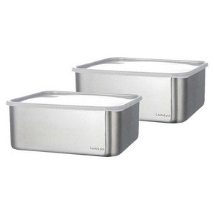 락앤락 스테인리스 스틸 밀폐용기 휴대용 보관함, 3L용기, 2개