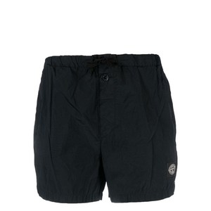 스톤 아일랜드 로고 패치 디테일 수영복 쇼츠, 블루계열, Standard XL(KR 105)