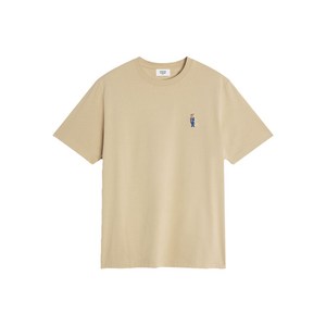 메종키츠네 폭스 자수 코튼 티셔츠, 베이지계열, Standard XL(KR 110)