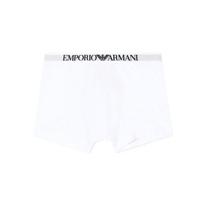 엠포리오아르마니 로고 웨이스트밴드 복서 브리프, 화이트계열, S