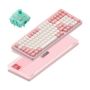 NUPHY Halo96 V2 기계식 키보드 민트축 블루투스 유선 무선, 제조사축, Halo96 V2(영문 각인), 사쿠라 피즈
