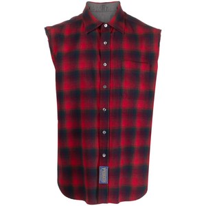 메종 마르지엘라 메종 마르지엘라 X 펜들턴 체크 프린트 민소매 셔츠