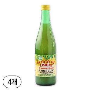 유로푸드 유기농 레몬주스, 500ml, 4개