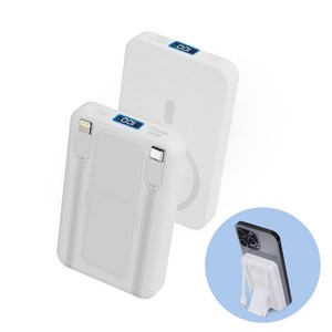 아우스힐 15W 무선충전 PD22.5W QC3.0 고속충전 일체형 맥세이프 호환 보조배터리 10000mAh