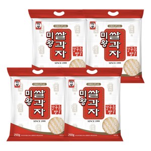 미왕 쌀과자 갓구운 맛, 250g, 4개