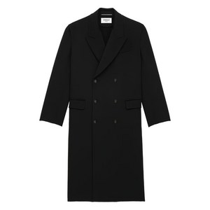 생로랑 더블 브레스티드 코트