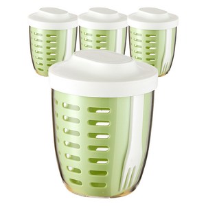 엠토이 휴대용 과일 컵 도시락 포크 포함 650ml