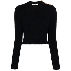 끌로에 케이블 니트 크롭 스웨터