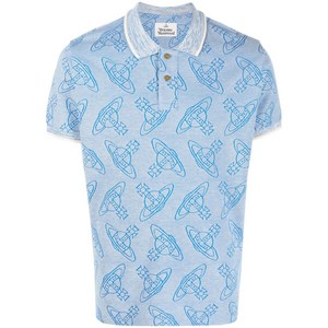 비비안웨스트우드 구체 로고 프린트 오가닉 코튼 폴로 셔츠